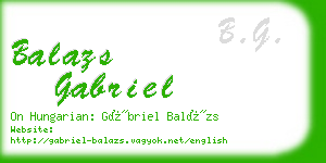 balazs gabriel business card